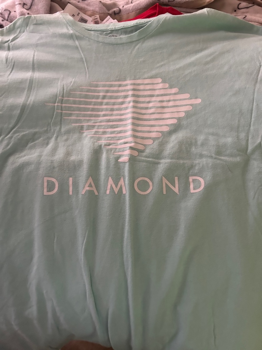 Diamond Supply Co. Mint Green Tee with White Graphic